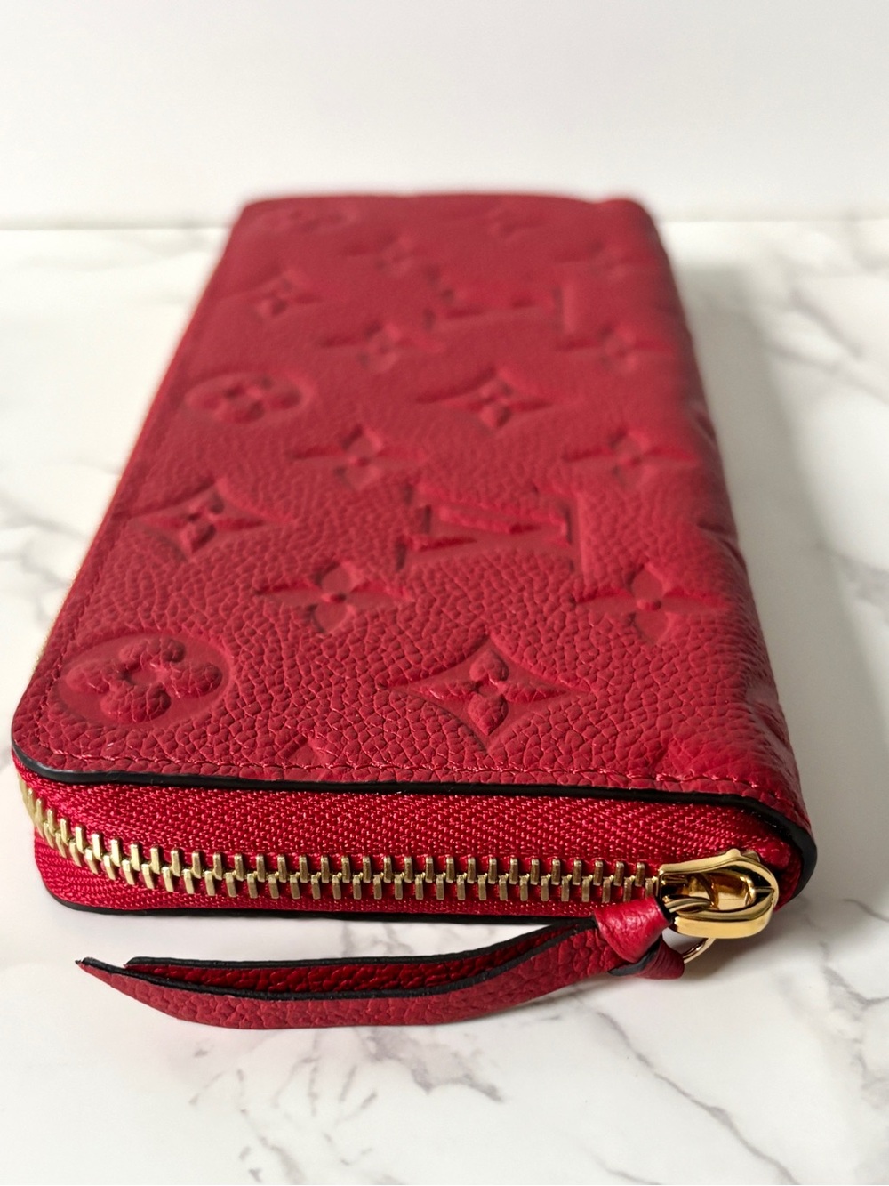 RARE Louis Vuitton Clemence Wallet Empreinte Leather Red - Picture 7 of 14